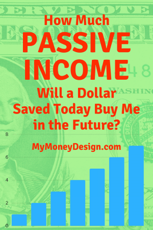 How much is a dollar saved really worth in 10, 20, or even 30 years? Or to be even more practical, how much financial freedom can this dollar actually produce for me every year in retirement? Click here to find out and see for yourself! - MyMoneyDesign.com