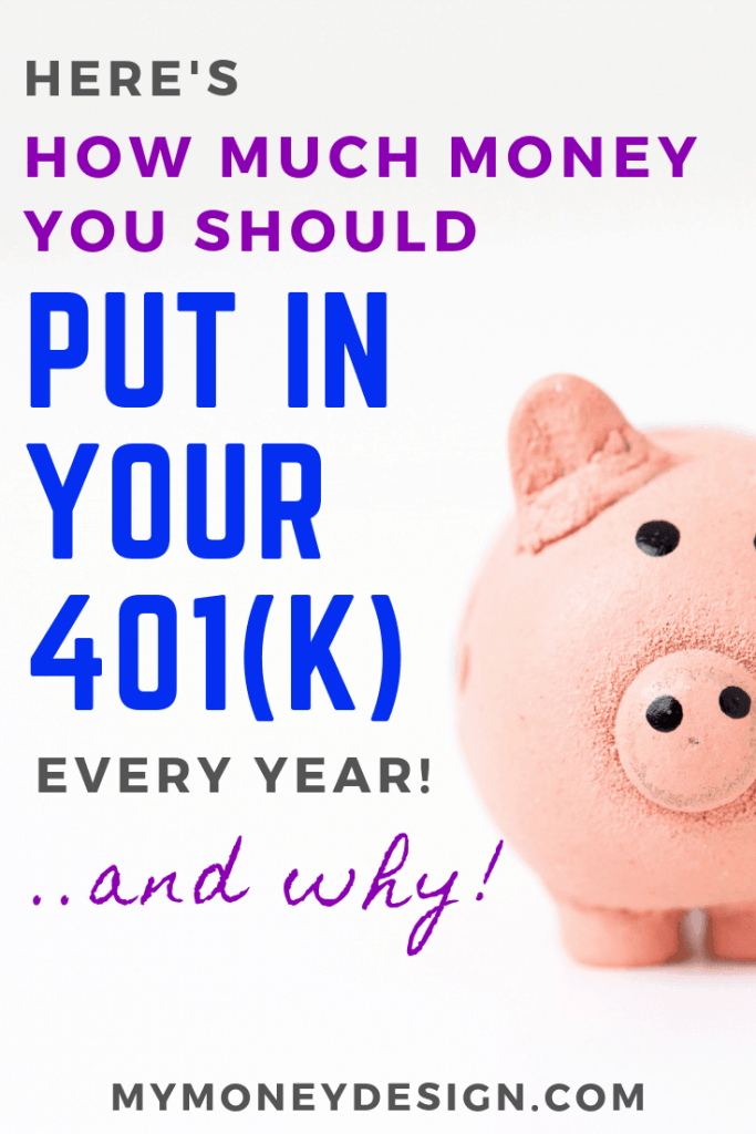 How much should you be contributing to your 401(k) plan each year? 5%, 10%, 15%? While some so-called financial gurus may recommend these figures, I’ve found that saving your money in a 401(k) gives you the unique opportunity to save over ,000 per year in taxes! Double that to over ,000 if you and your spouse both have plans! That’s why I recommend this one simple answer … #MyMoneyDesign #RetireEarly #FinancialFreedom #HowMuchToPutIn401k