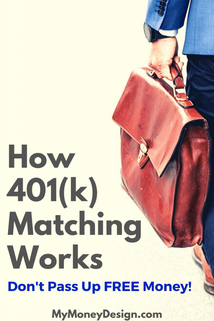 Wondering how 401(k) matching works? Don't leave free money on the table! Find out how to maximize your employer benefits and add a lot more money to your retirement nest egg! #MyMoneyDesign #FinancialFreedom #RetireEarly #401kMatch #401kBenefits